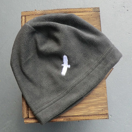 Gray fleece hat