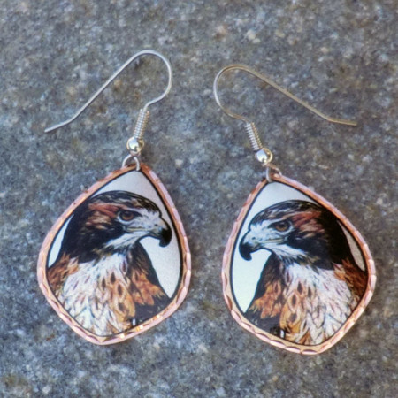 Red-tailed hawk earrings