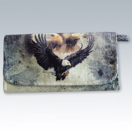 canvas wallet with eagle