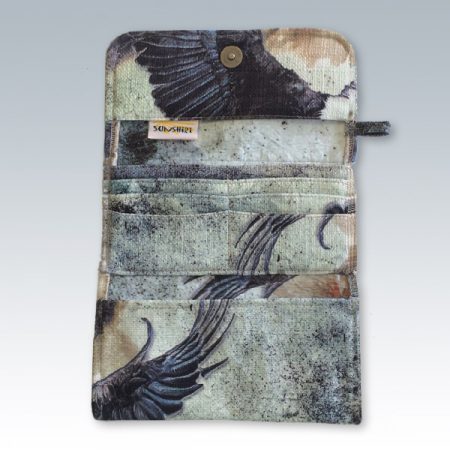 canvas wallet with eagle - inside