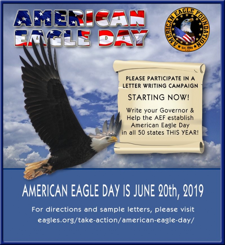 June 20, 2019 is American Eagle Day American Eagle Foundation